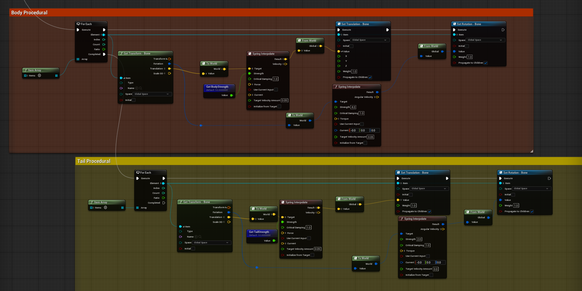 Procedural anim logic